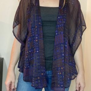 S/M purple kimono top